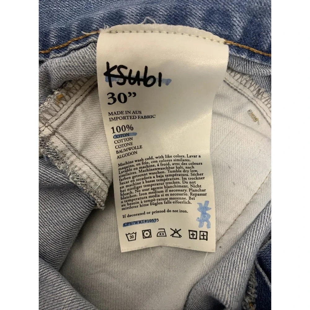 Womens Size 30 Ksubi Wide Leg Jeans EUC